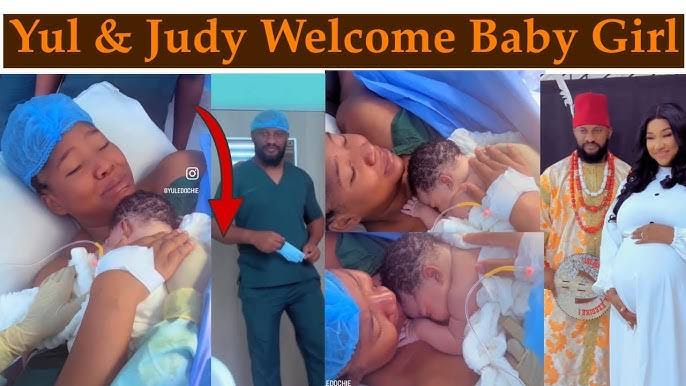 Yul Edochie and Judy Austin welcomes a baby girl