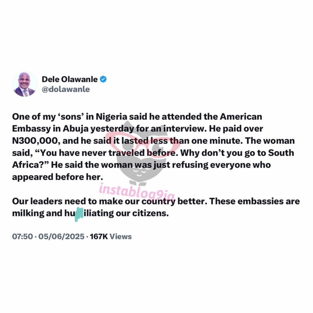 UK-Based Lawyer Urges Nigerian Government to Intervene After “Shocking” Incident at U.S. Embassy