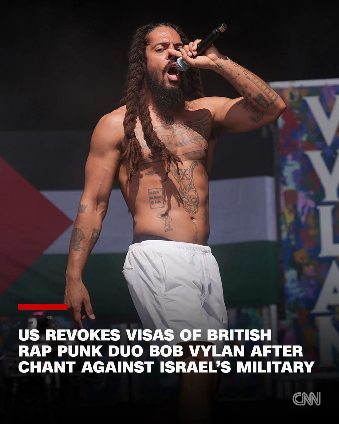The US State Department has revoked the visas of members of Bob Vylan, a British rap punk group, after its controversial Glastonbury set. https://cnn.