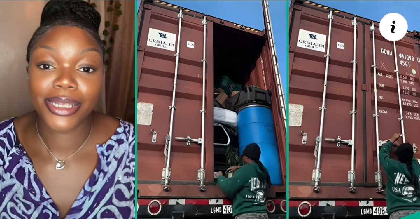 A U.S.-based woman has packed all her belongings into a 40-foot container and moved back to Nigeria.