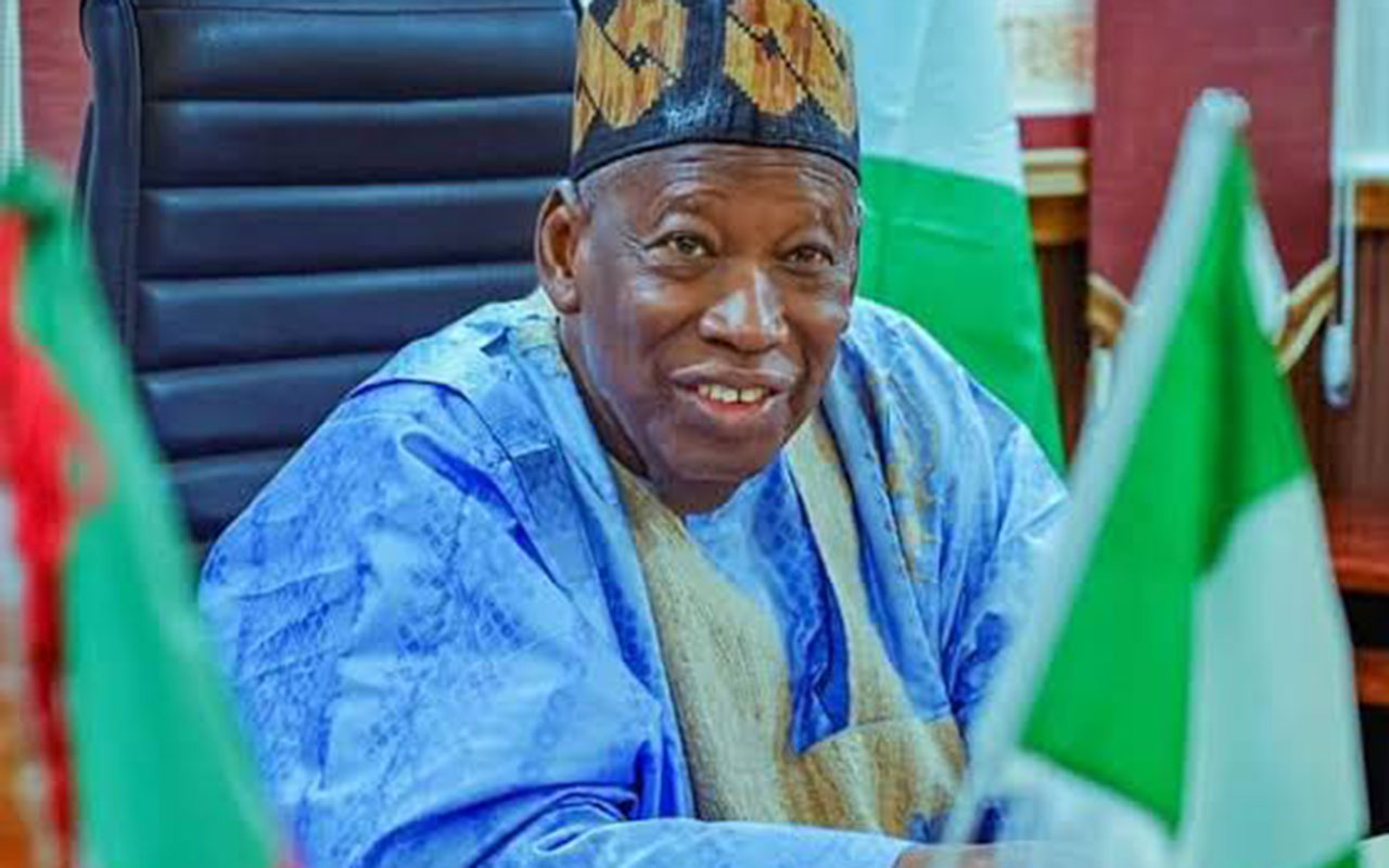 National Chairman of the All Progressives Congress (APC) Dr. Abdullahi Umar Ganduje announces his resignation from the party