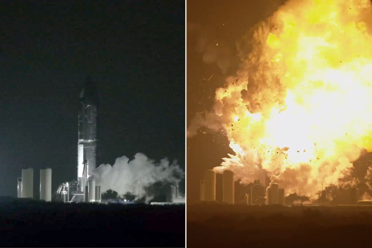 SpaceX Rocket Explodes in Fiery Blast