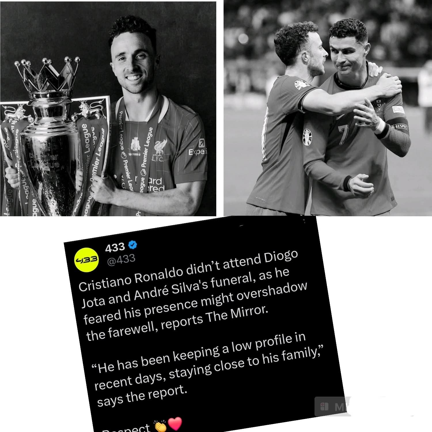 Cristiano Ronaldo Skips Diogo Jota’s Funeral to Avoid Disrupting Mourning Atmosphere