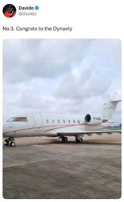 Davido’s Family Adds Another Private Jet to Their Collection